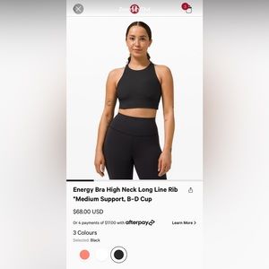 Lululemon sports bra XL